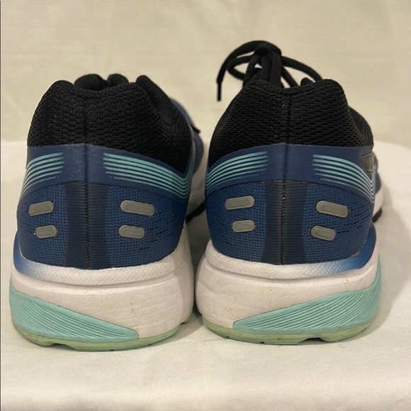 Asics Blue and Black Athletic Shoes with Breathable Mesh - Picture 11 of 11